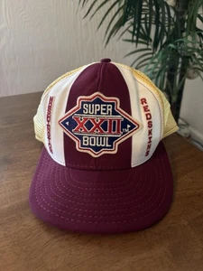 Vintage Washington Redskins Hat Cap Snap Back Mens NFL Football Super Bowl XXII - Picture 1 of 10