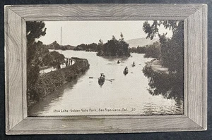 Antike Stow Lake Golden Gate Park San Francisco Postkarte 1911 verschickt - Bild 1 von 2