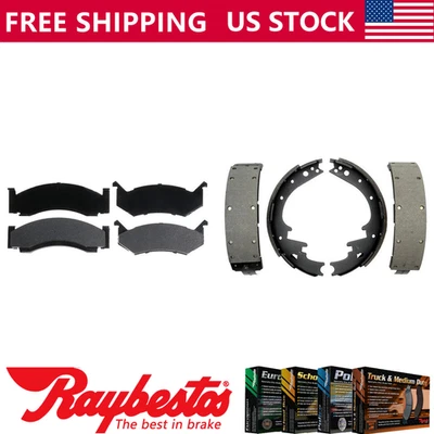 Front Rear Metallic Brake Pads & Brake Shoes For 1974-1993 Dodge Ramcharger - Image 1 of 4