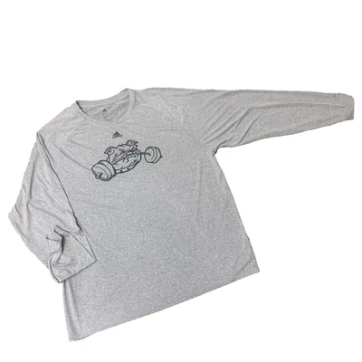 Camisa Addias Para Hombres Gris 3XL Manga Larga Bulldog Imagen Foto 1 de 4