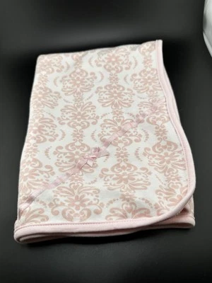 Manta de seguridad Little Me Baby rosa blanca floral 100 % algodón ligera Lovey Foto 1 de 4