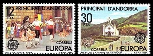 SPANISCHES ANDORRA 1981 Europa 2v postfrisch ** - Bild 1 von 1