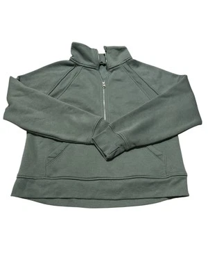 Suéter esportivo feminino Danskin Now verde manga longa 1/4 zíper tamanho grande 12-14 - Imagem 1 de 4