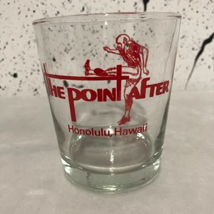 Vintage Hawaiiana Nightclub THE POINT AFTER Double Old Fashion Rocks Glass - Picture 1 of 4