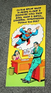 Vintage Grußkarte Geburtstag DC Comics Superman 1978 Original NOS Neu Mark 1 # 45 - Bild 1 von 3