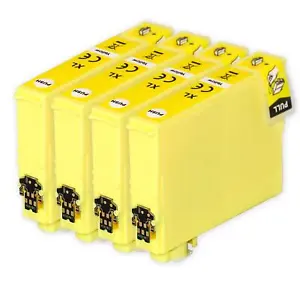4 Yellow Ink Cartridges for Epson Expression Home XP-212 XP-305 XP-402 XP-422  - Picture 1 of 5