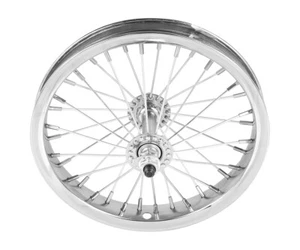 OG LOWRIDER 12" FRONT 36 SPOKE WHEEL 14G 3/8 AXLE CHROME - Picture 1 of 1