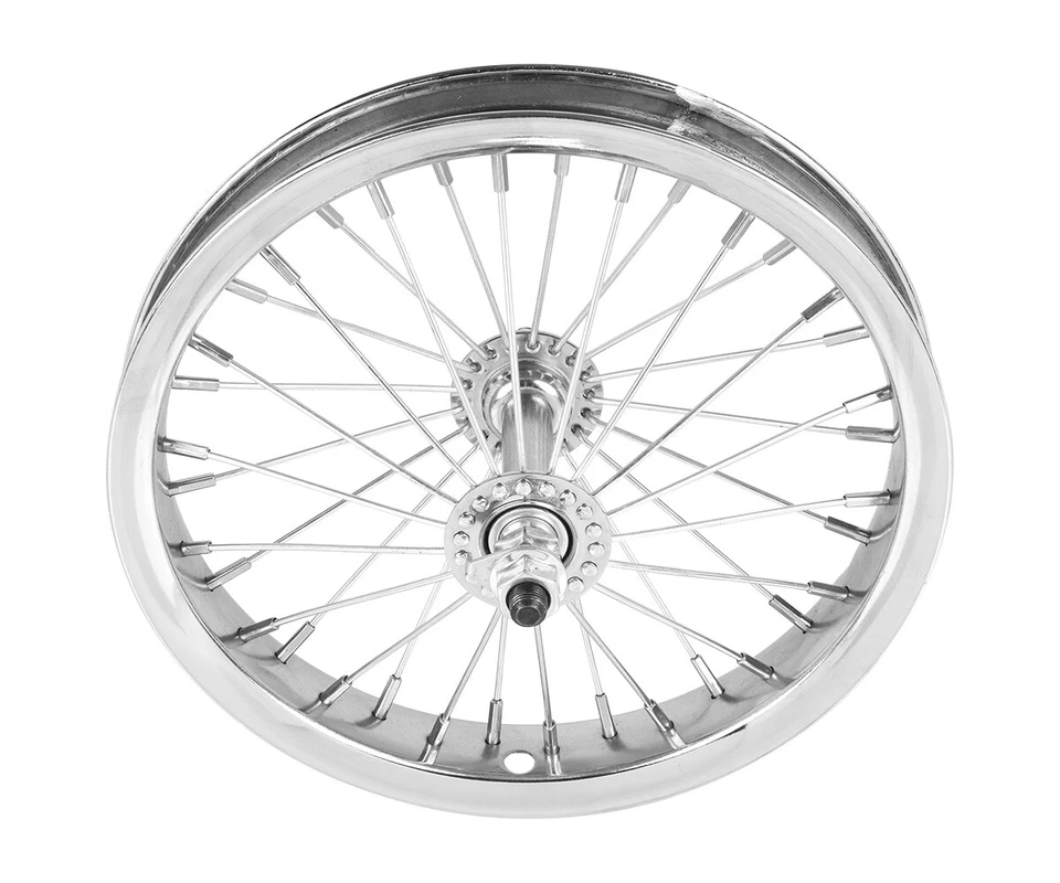 RUEDA DELANTERA OG LOWRIDER 12" 36 RADIOS 14G EJE 3/8 CROMADA Foto 1 de 1