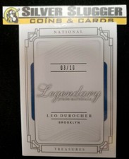 2019 Leo Durocher National Treasures Legendary Jumbo Materials Booklet 3/10!