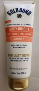 Gold Bond Body Bright Daily Body & Face Lotion With Vitamin C, 8 oz. New - Picture 1 of 6