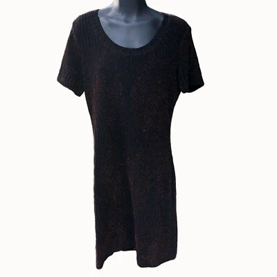 Женская коллекция от Dressbarn черный красный блестящий оболочка платье размер M новый с Ярлыками - Изображение 1 из 4