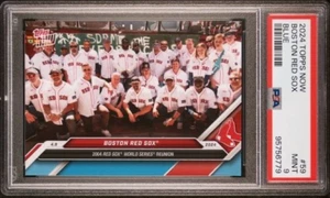 RED SOX * BLUE /49 PSA 9 * 2024 TOPPS NOW 2004 WORLD SERIES REUNION TEAM CARD 59 - Picture 1 of 2