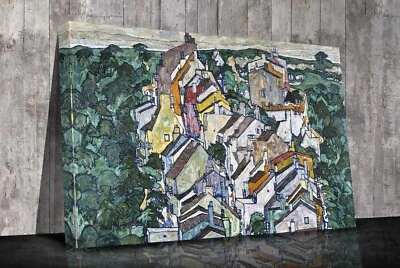 Egon Schiele Town entre Greenery Lienzo imprimir arte mural enmarcado o imprimir solo Foto 1 de 4