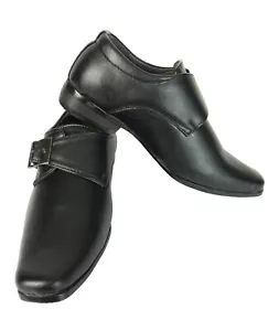 Niños Monje Zapatos de Vestir Cuero Sintético Hebilla Negro Baile de graduación Página de Boda Niño Calzado - Imagen 1 de 5