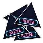 4X Triangle Vinyl Stickers Neon Sign Design Kochi City India 350164
