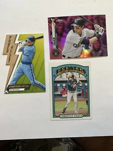 4 Card Lot Christian Yelich Power Alley, Topps Inception, Chrome Pink - Imagen 1 de 2