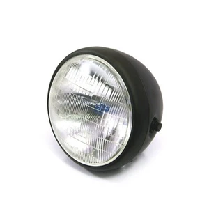 Matt black billet 7" headlight Harley chopper bobber cafe racer custom projects - Picture 1 of 3