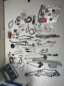 Vintage & Modern Costume Jewelry Lot Some New Pieces Rustic Cuff Premier Lia Sop - Picture 1 of 22
