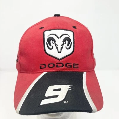 Bill Elliott Chase Authentics Nascar Red Dodge Racing Hat Cap #9 - Image 1 of 4