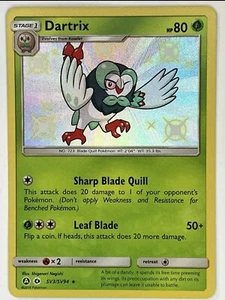 Pokemon TCG Dartrix SV3/SV94 Hidden Fates Shiny Vault Holo Rare Card NM - Picture 1 of 2