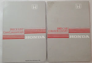 Honda Cars Commercials Price List and Colour Chart Booklets 1985 - classic Car - Picture 1 of 7