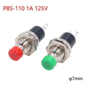 Mini Drucktaster Schalter 7mm Schließer Kontakt Momentan PBS-110 1A 125V Neu - Bild 1 von 10