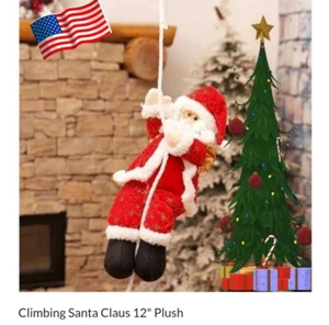 Weihnachtsschmuck Weihnachtsmann Plüsch Puppe Anhänger Weihnachtsbaum Hängedeko Party - Bild 1 von 2