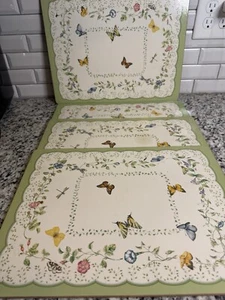 Vintage Lenox Butterfly Meadow Cork Backed Placemat Set Of 4 Used - Picture 1 of 10