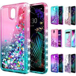 For LG K30 2019/Arena 2/Escape Plus Shockproof Glitter Liquid Hard Case Cover - Photo 1 sur 40