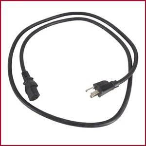 5 Fuß 3-poliges PC-Netzkabel Kabel schwarz NEMA 5-15 STÜCK Elektrik - Bild 1 von 5