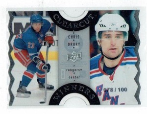 07-08 UD Upper Deck Clear Cut Winners  Chris Drury  /100