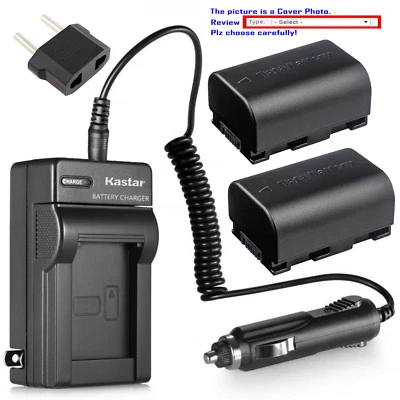 Cargador de batería de CA Kastar para JVC BN-VG107 y JVC Everio GZ-MS110BEU GZ-MS110BU Foto 1 de 4