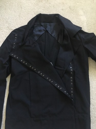 MAISON MARGIELA Giacca convertibile unisex Martin Margiela nera con bottoni a pressione made in italy 42