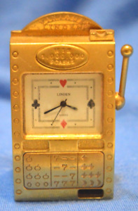 Mini Linden Slot Machine Novelty Clock.Â  needs batteries