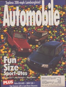 Automobile Magazine - August 1996 - Honda CR-V - Jeep Wrangler - Toyota RAV 4 - Bild 1 von 2