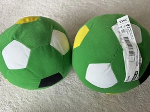 2x Ikea SPARKA Soft Toy, Indoor Football, Green, Dia 20cm - Picture 1 of 5