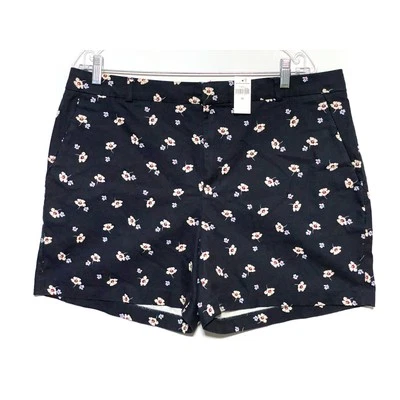 Banana Republic 5" Shorts Chinos Floral Blue Yellow Red Womens 14 NWT Stretch  - Image 1 of 4