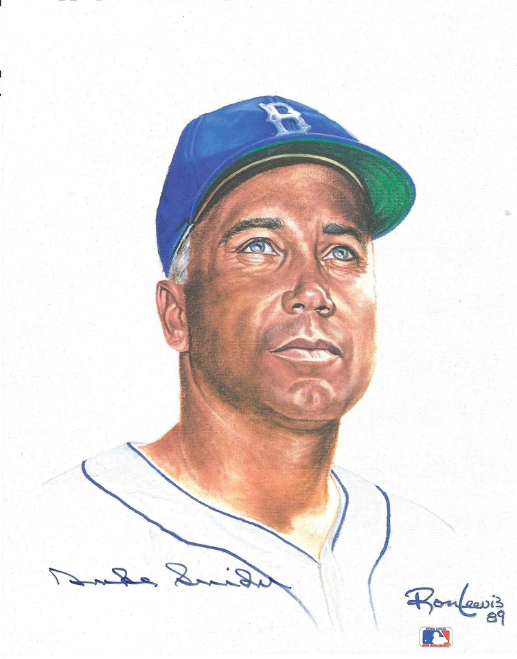 Deceased Brooklyn Dodgers HOF Great Duke Snider Autographed Ron Lewis 8x10 W/COA - Image 1 of 1