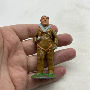 Vintage Barclay Manoil Dimestore Toy Soldier Aviator Pilot - Picture 1 of 6