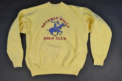 VTG 1982 Beverly Hills Polo Club Crewneck Sweatshirt Yellow BHPC 80's - Image 1 of 4