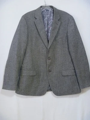 Abrigo Blazer Deportivo Nautica Para Hombres 42R Gris Carbón Lana Traje Chaqueta Espiga Foto 1 de 4