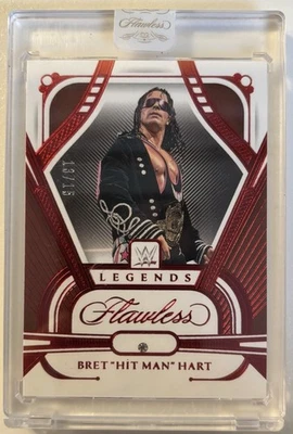 WWE Panini Flawless Bret The Hitman Hart Base Gem Ruby Diamond /15 - Image 1 of 2