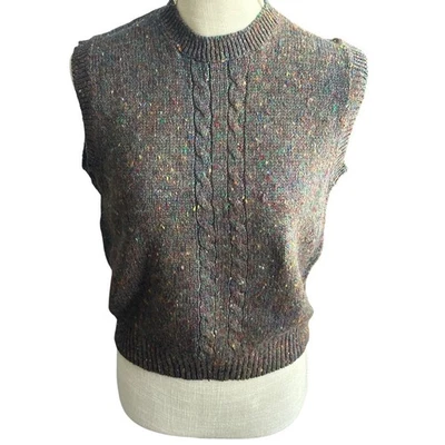  Chaleco Suéter Vintage Lana Regaliz Mujer Talla Mediana Foto 1 de 4