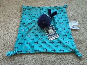NUEVO Gerber Baby 12" Ancla Ballena Náutica Felpa Azul Lovey Manta de Seguridad - Imagen 1 de 10