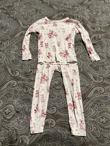 Gap X Disney Sleepy Mickey Weihnachten Pyjama Größe 4 weiß und rot - Bild 1 von 3