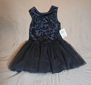 Luli & Me NWT Boutique Girls Dress Blue Flowers Sparkle w/petticoat Sz 6x - Picture 1 of 5