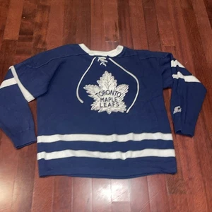 Vtg Toronto Maple Leafs Starter Sweater Large Mens 90s NHL Hockey Korea Made - Picture 1 of 17
