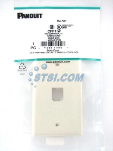 Panduit CFP1IW 1-Port Mini-Com Faceplate, Classic Series, Off-White ~STSI - Picture 1 of 3