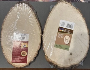 Menge 2 Neu/Versiegelt Arts & Crafts Lindenholz Holzofen/Holzschnitzerei Runden Medium - Bild 1 von 4
