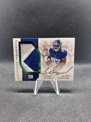 2016 National Treasures Sterling Shepard Emerald Rookie Patch Auto /87 RC RPA - Image 1 of 2